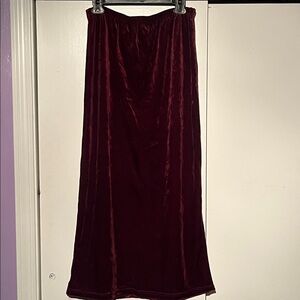 Vintafe MK Knite polyester suede electric waste skirt